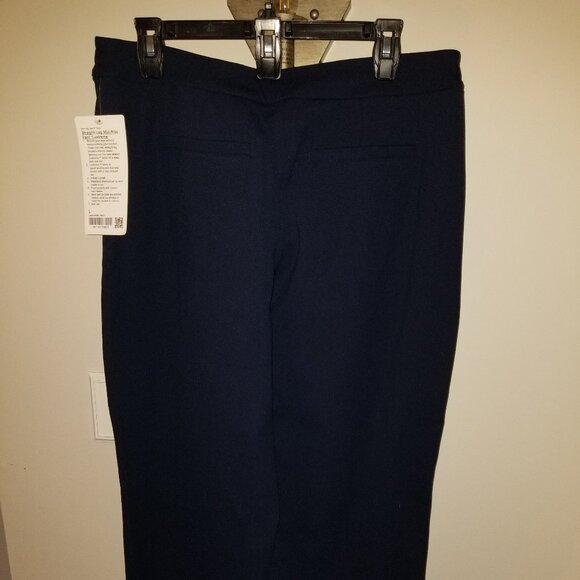 Lululemon Straight-Leg Mid-Rise Pant Luxtreme Pants, Large, Navy, Women's - Picture 4 of 5